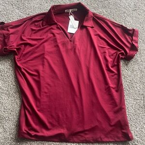 Classic Burgundy Wine Shirt Womens XS. Brand New by Grace+Emma